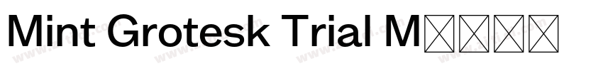 Mint Grotesk Trial M字体转换